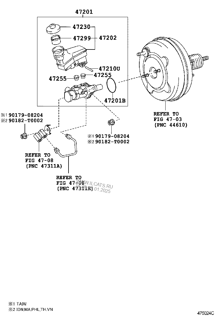 BRAKE MASTER CYLINDER TOYOTA CAMRY/HYBRID (ASIA)&(283310)