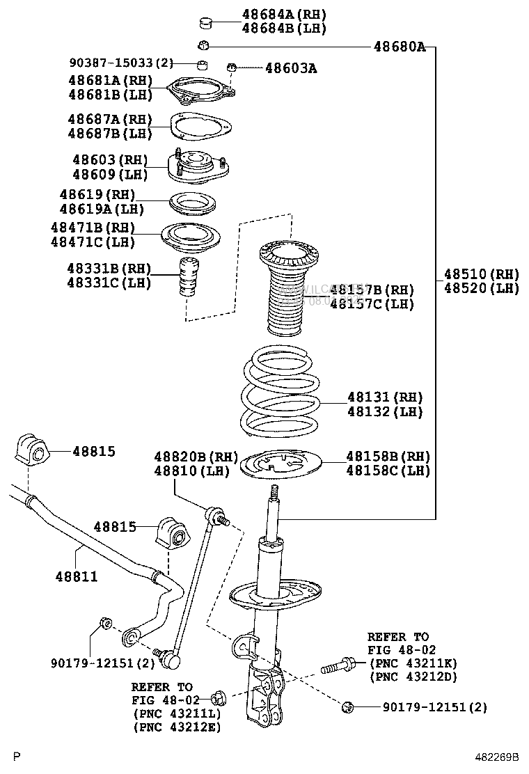 FRONT SPRING & SHOCK ABSORBER TOYOTA ALPHARD/VELLFIRE/HV&(713230)