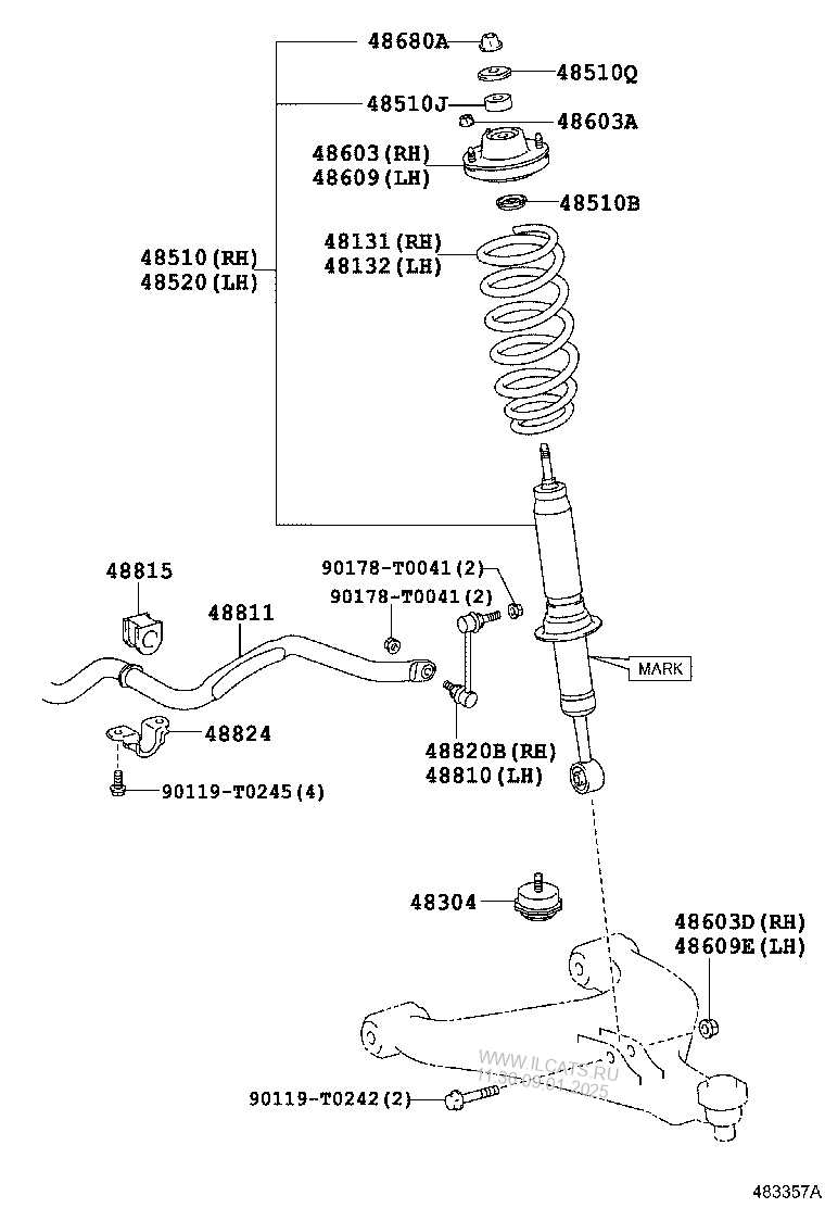 FRONT SPRING & SHOCK ABSORBER TOYOTA HILUX&(672380)