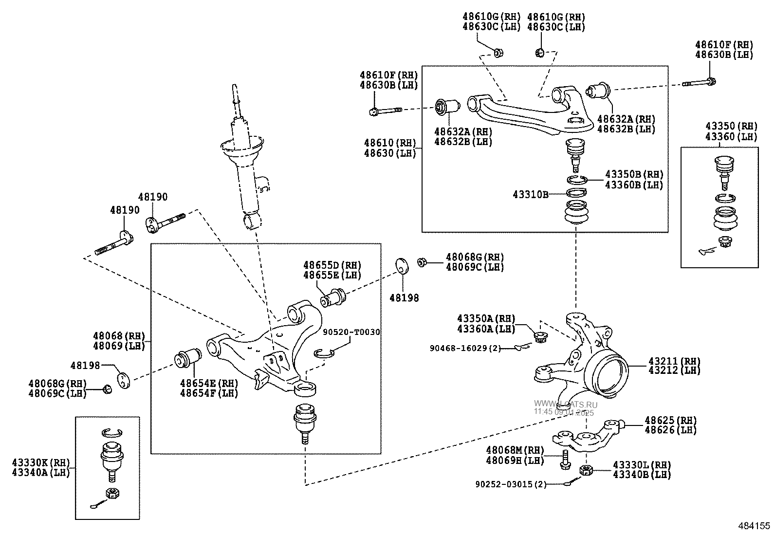 FRONT AXLE ARM & STEERING KNUCKLE TOYOTA HILUX&(672390)