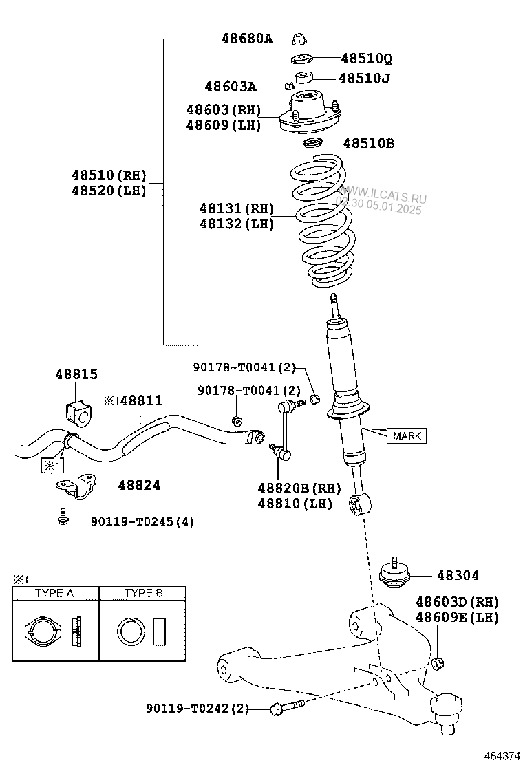 FRONT SPRING & SHOCK ABSORBER TOYOTA HILUX&(672390)