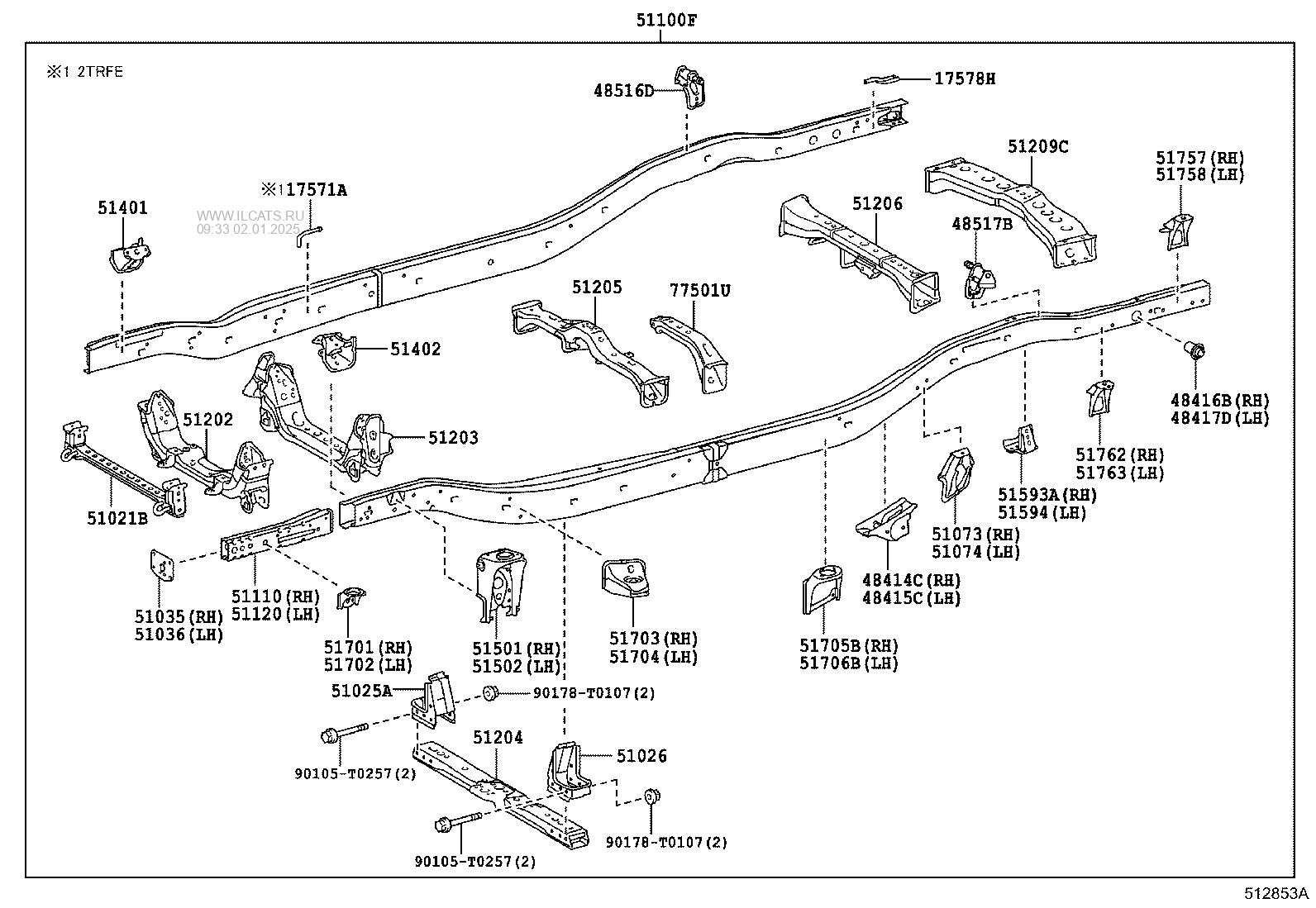 FRAME TOYOTA HILUX&(672390)