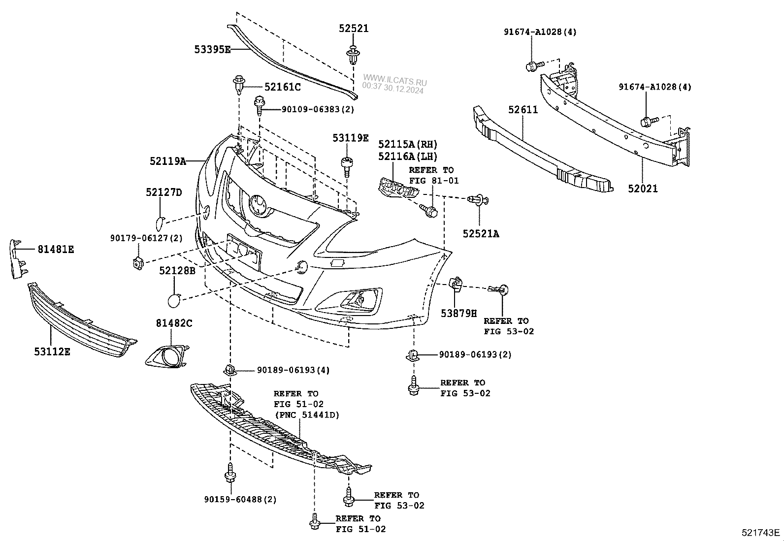 FRONT BUMPER & BUMPER STAY TOYOTA COROLLA (CHINA)&(160310)