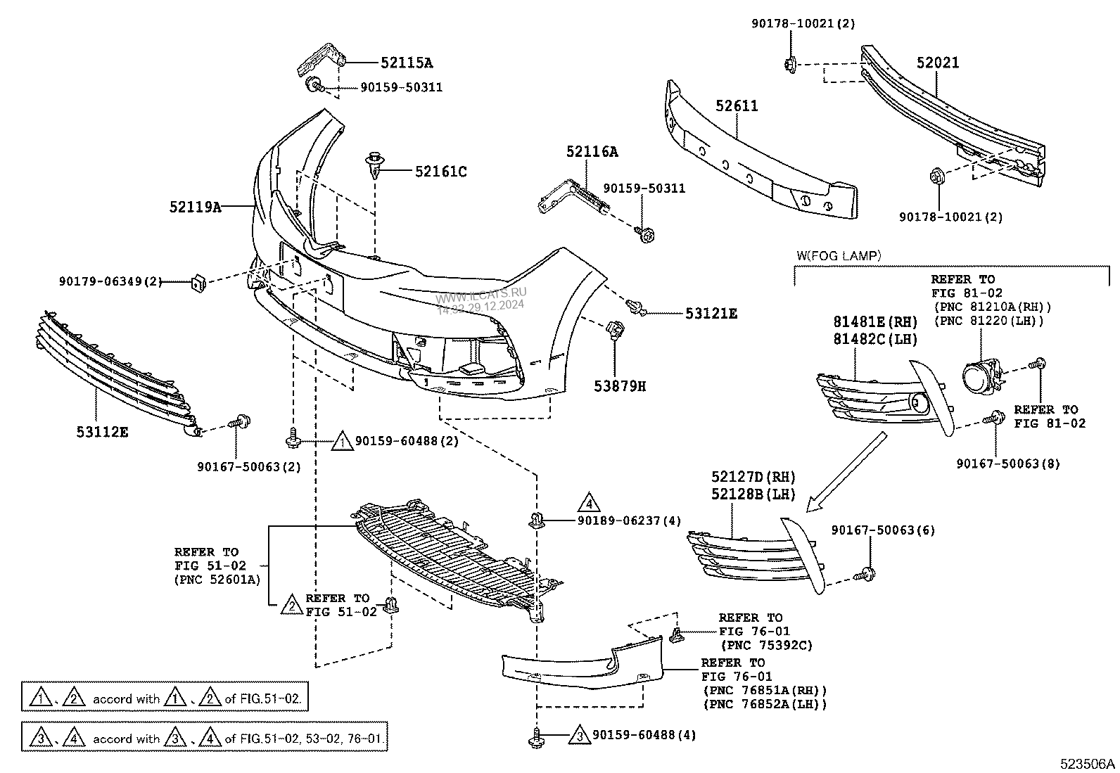 FRONT BUMPER & BUMPER STAY TOYOTA COROLLA (S.AMERICA)&(157370)