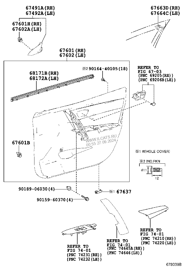 Front Door Panel And Glass Toyota Corollaaltisand156370