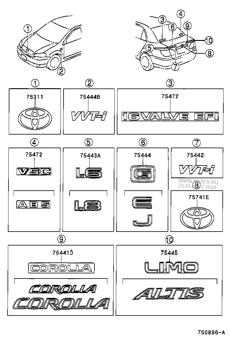 Toyota Corolla Interior Parts Names | Reviewmotors.co