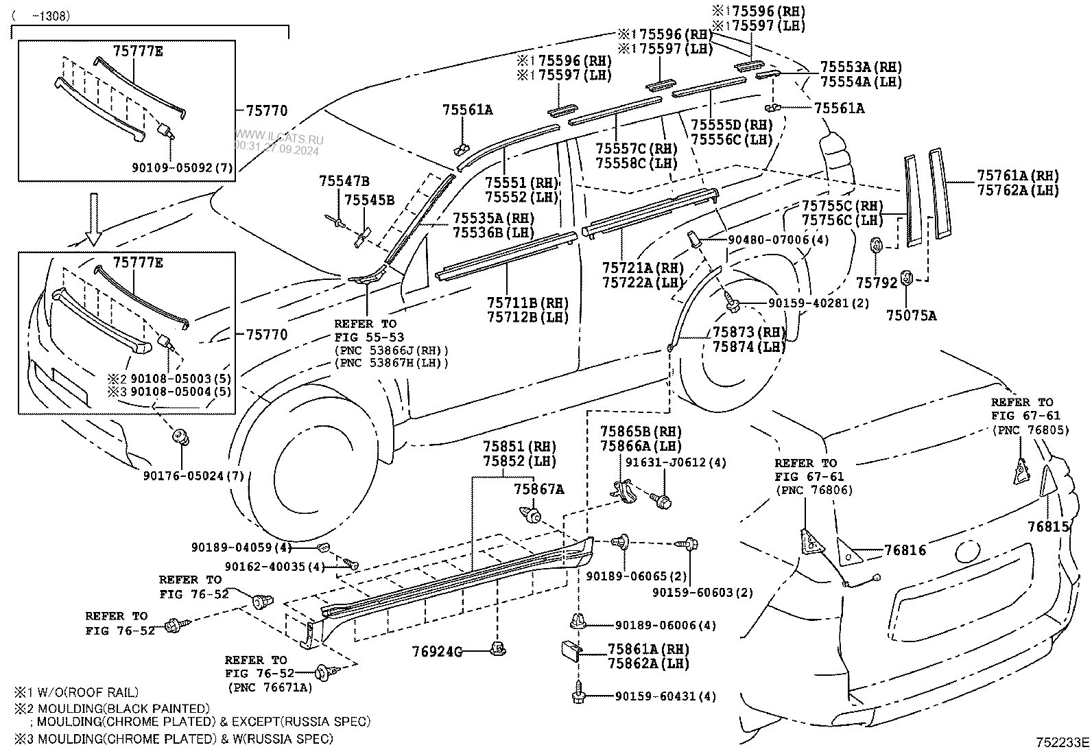 MOULDING TOYOTA LAND CRUISER PRADO&(781360)