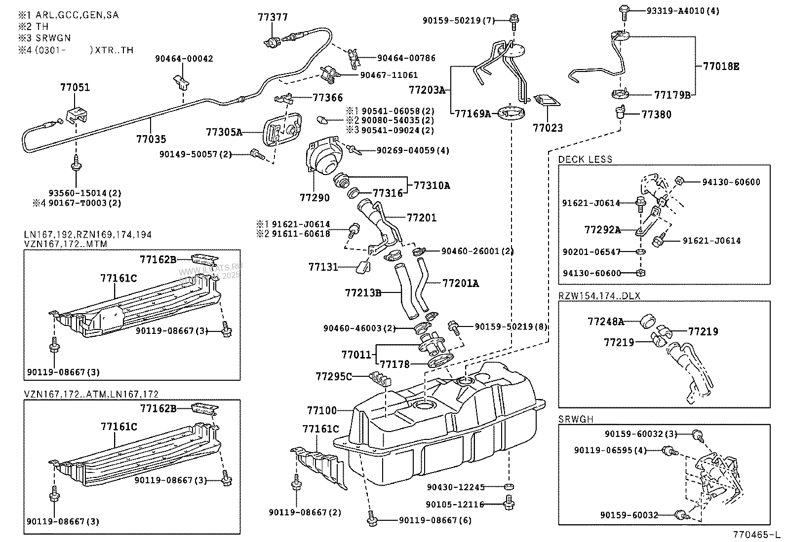 FUEL TANK & TUBE TOYOTA HILUX&(672360)
