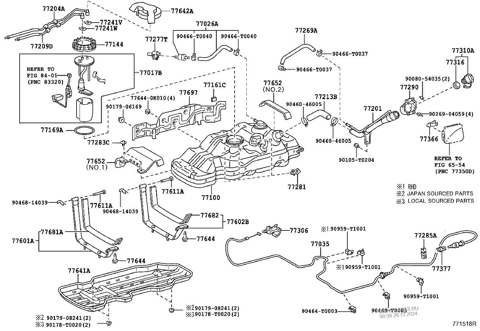 ТОПЛИВНЫЙ БАК & ТРУБКА TOYOTA HILUX&(672370)