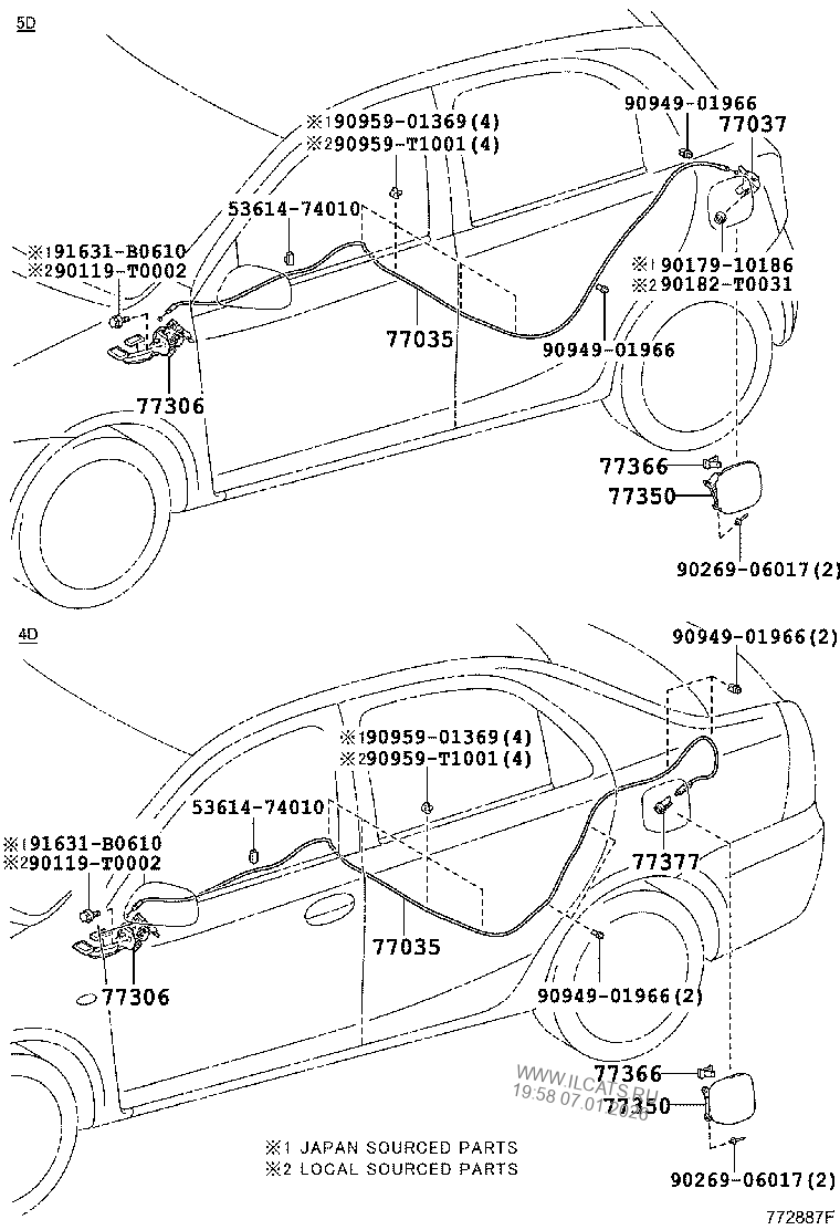 FUEL TANK & TUBE TOYOTA ETIOS/LIVA/CROSS&(135310)