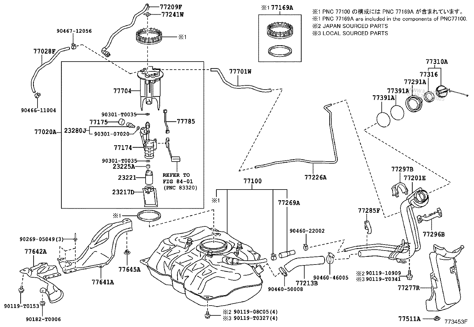 FUEL TANK & TUBE TOYOTA YARIS/VIOS/LIMO&(149330)
