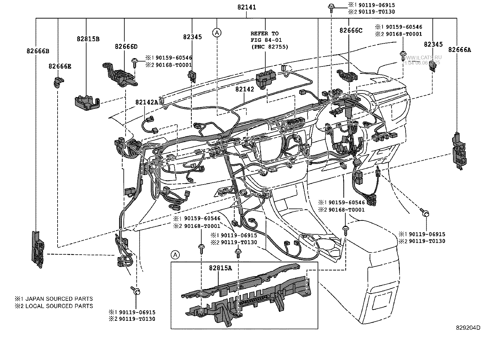 WIRING & CLAMP TOYOTA COROLLA/ALTIS&(156370)