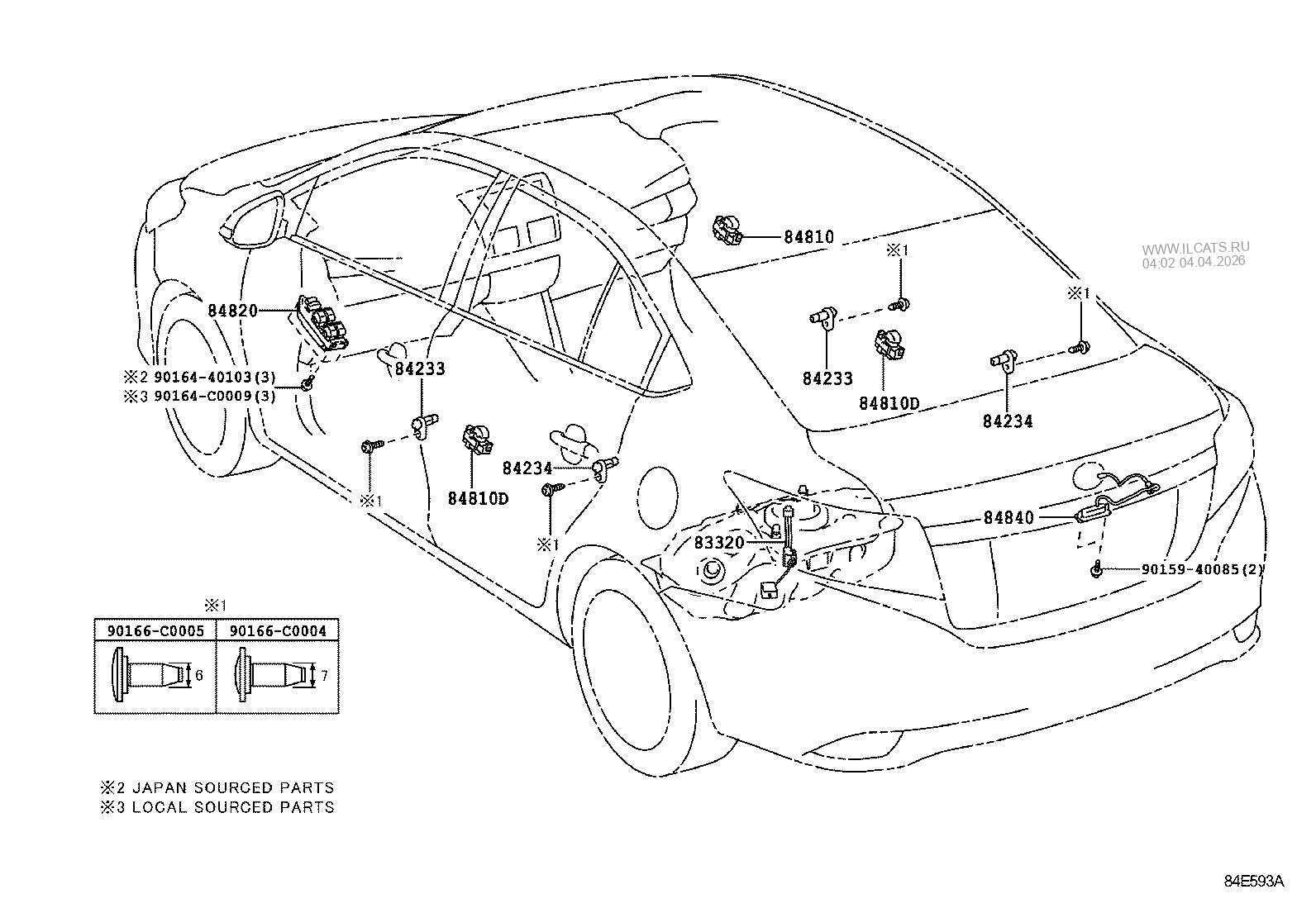 CLEARANCE & BACK SONAR TOYOTA LAND CRUISER PRADO&(781360)