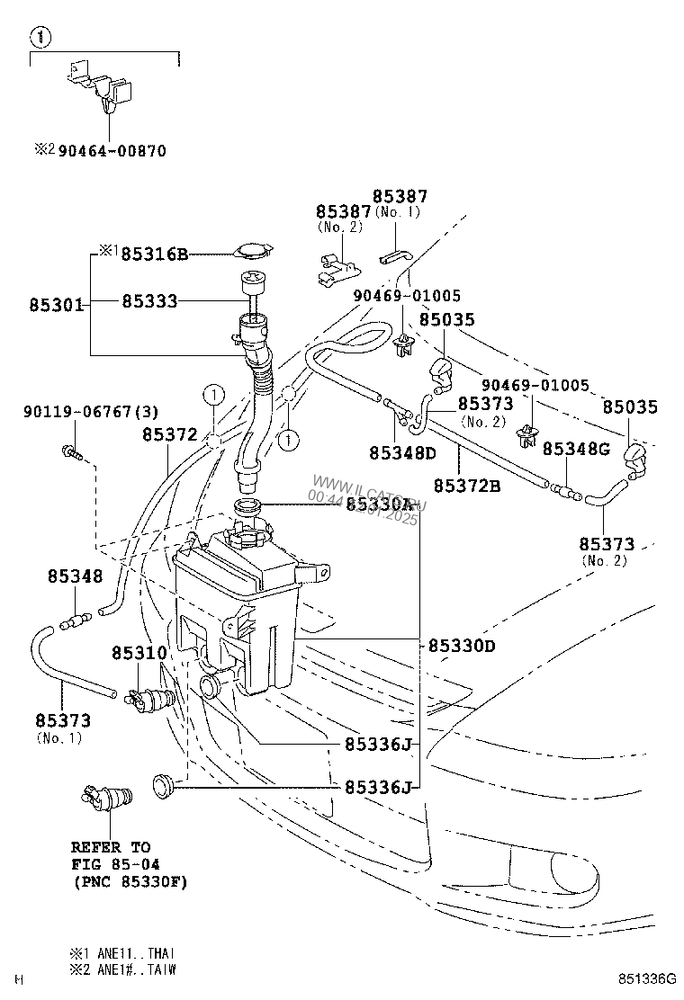 WINDSHIELD WASHER TOYOTA WISH&(163210)