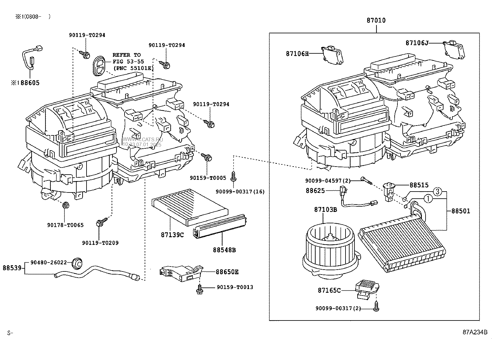 HEATING & AIR CONDITIONING - COOLER UNIT TOYOTA FORTUNER&(671380)