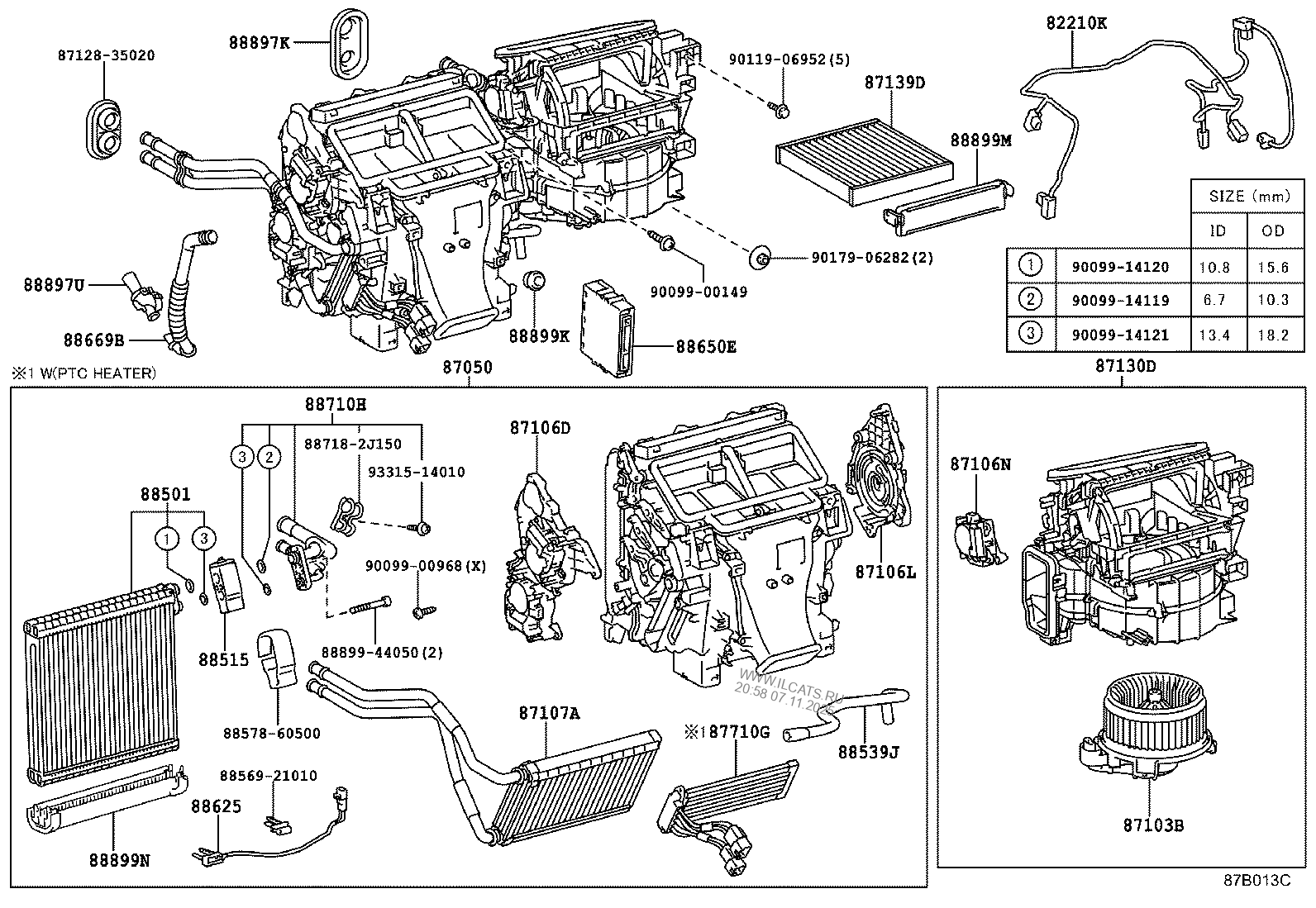 HEATING & AIR CONDITIONING COOLER UNIT TOYOTA LAND CRUISER PRADO&(781360)