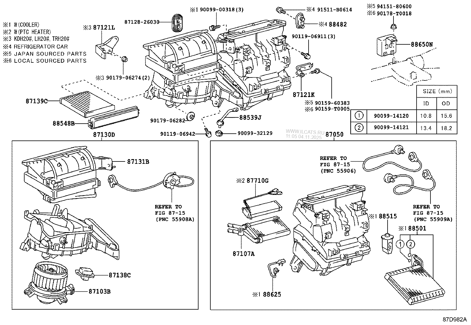 HEATING & AIR CONDITIONING COOLER UNIT TOYOTA HIACE&(711360)