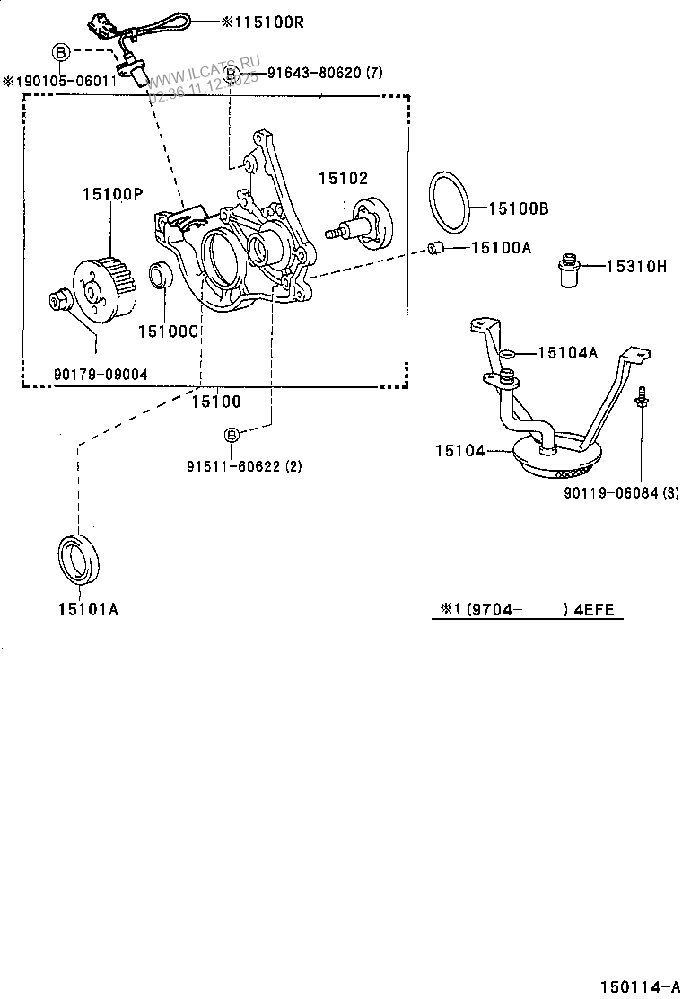 ENGINE OIL PUMP TOYOTA COROLLA SED/WG&(151340)