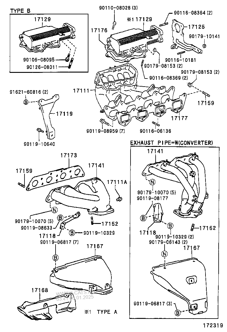 MANIFOLD TOYOTA COROLLA SED/WG&(151340)