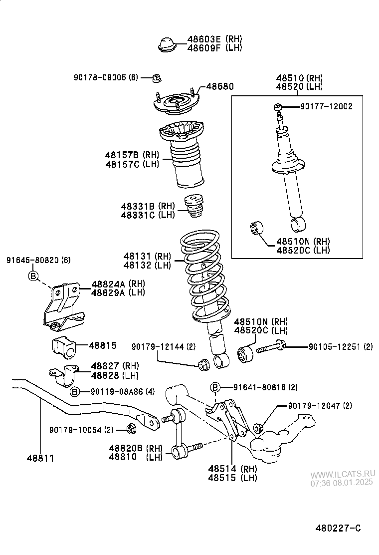 FRONT SPRING & SHOCK ABSORBER TOYOTA CROWN&(331290)