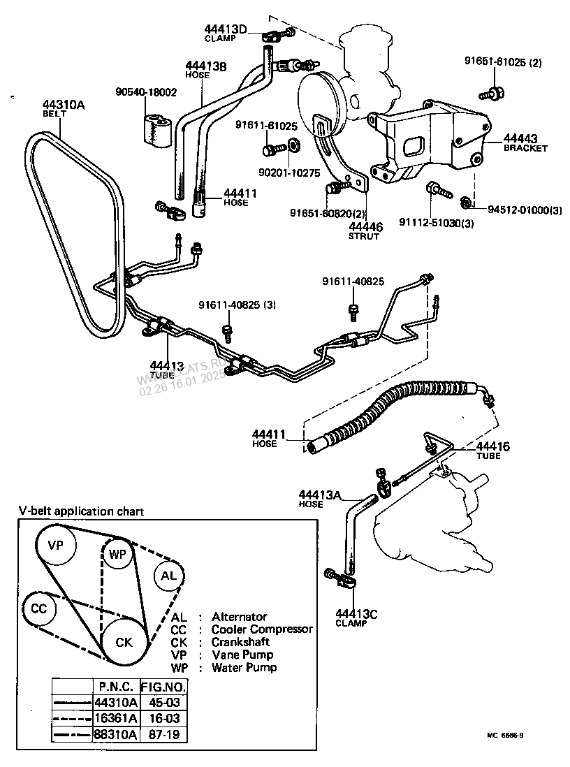 POWER STEERING TUBE TOYOTA LAND CRUISER&(781210)