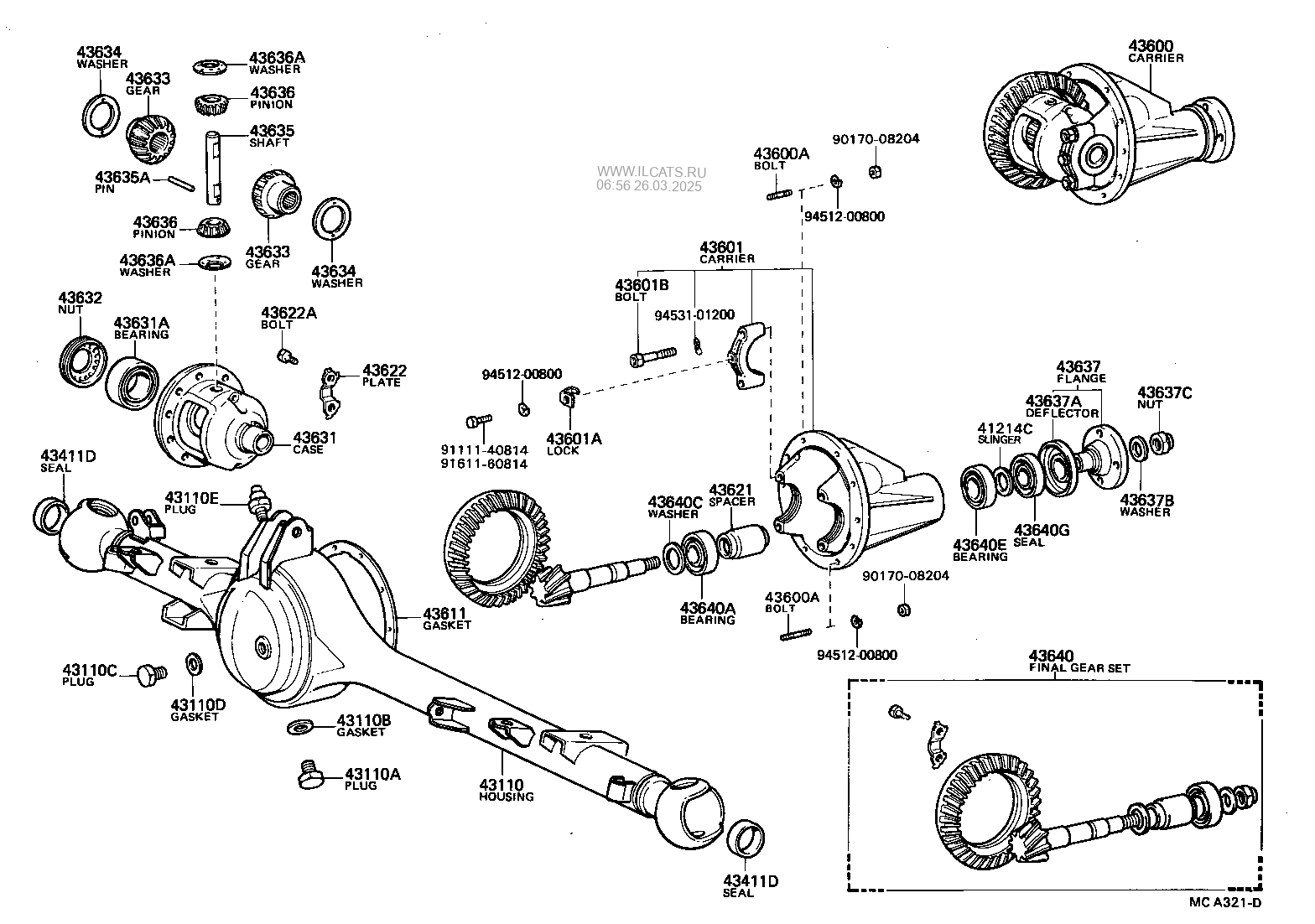 FRONT AXLE HOUSING & DIFFERENTIAL TOYOTA HILUX&(671240)