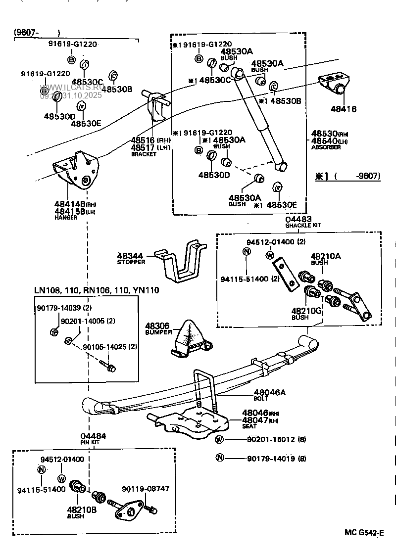 REAR SPRING & SHOCK ABSORBER TOYOTA HILUX/4RUNNER (4WD)&(671350)