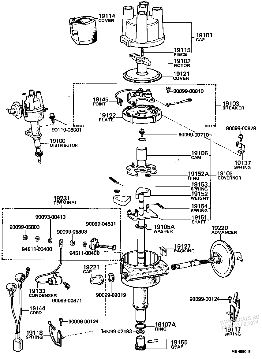 DISTRIBUTOR TOYOTA CARINA&(221210)