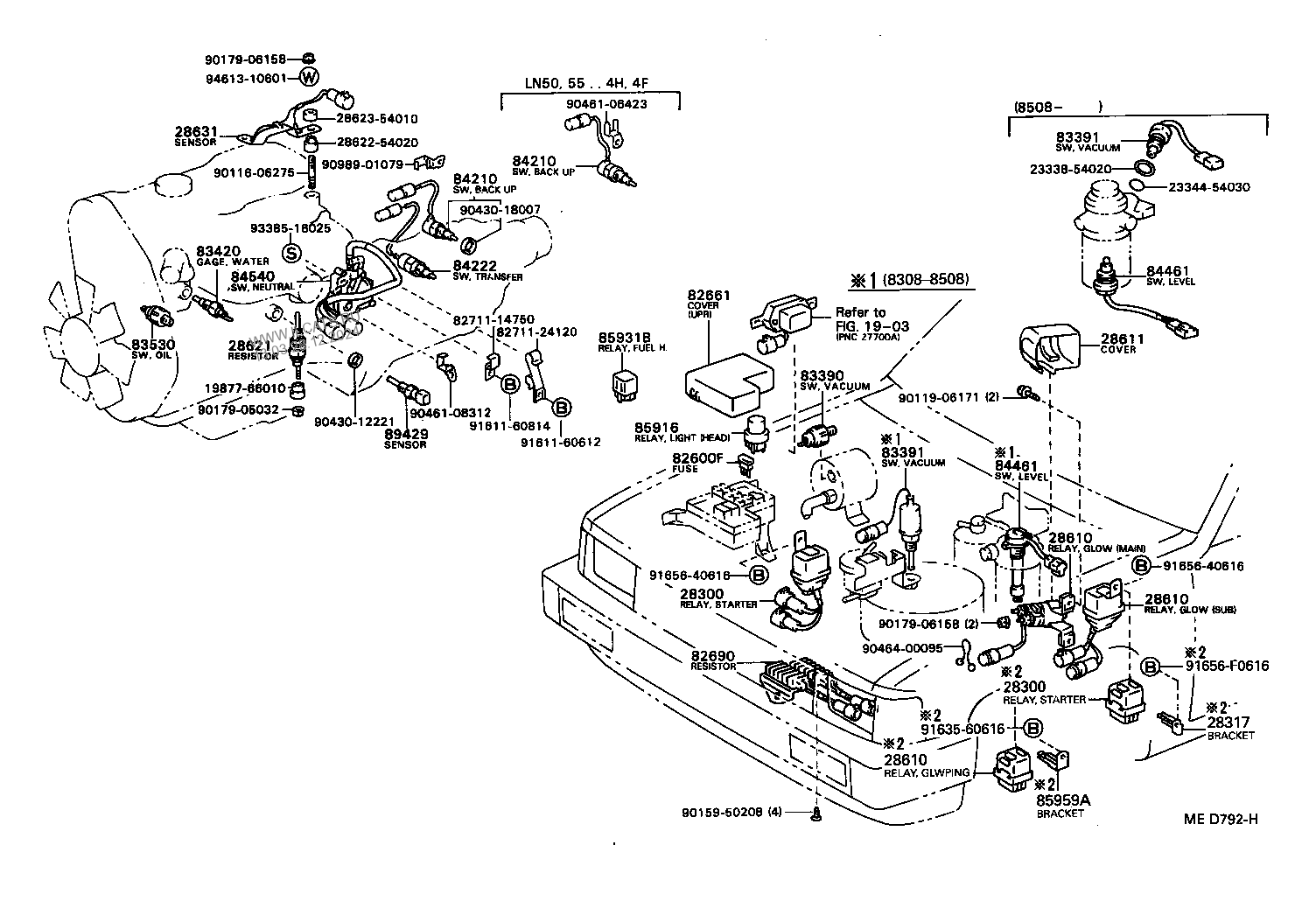 SWITCH & RELAY & COMPUTER TOYOTA HILUX&(671240)