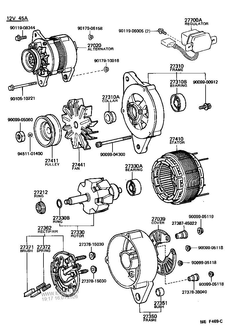 ALTERNATOR TOYOTA LAND CRUISER&(781320)
