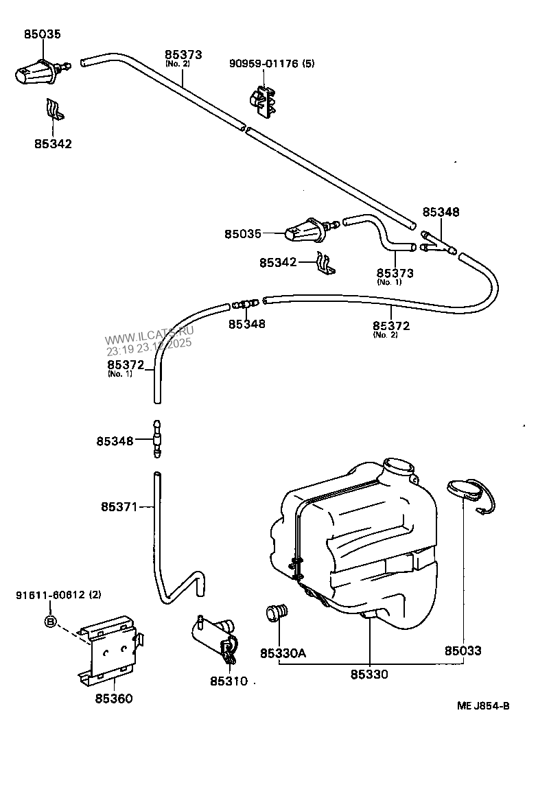 WINDSHIELD WASHER TOYOTA DYNA 200&(751340)
