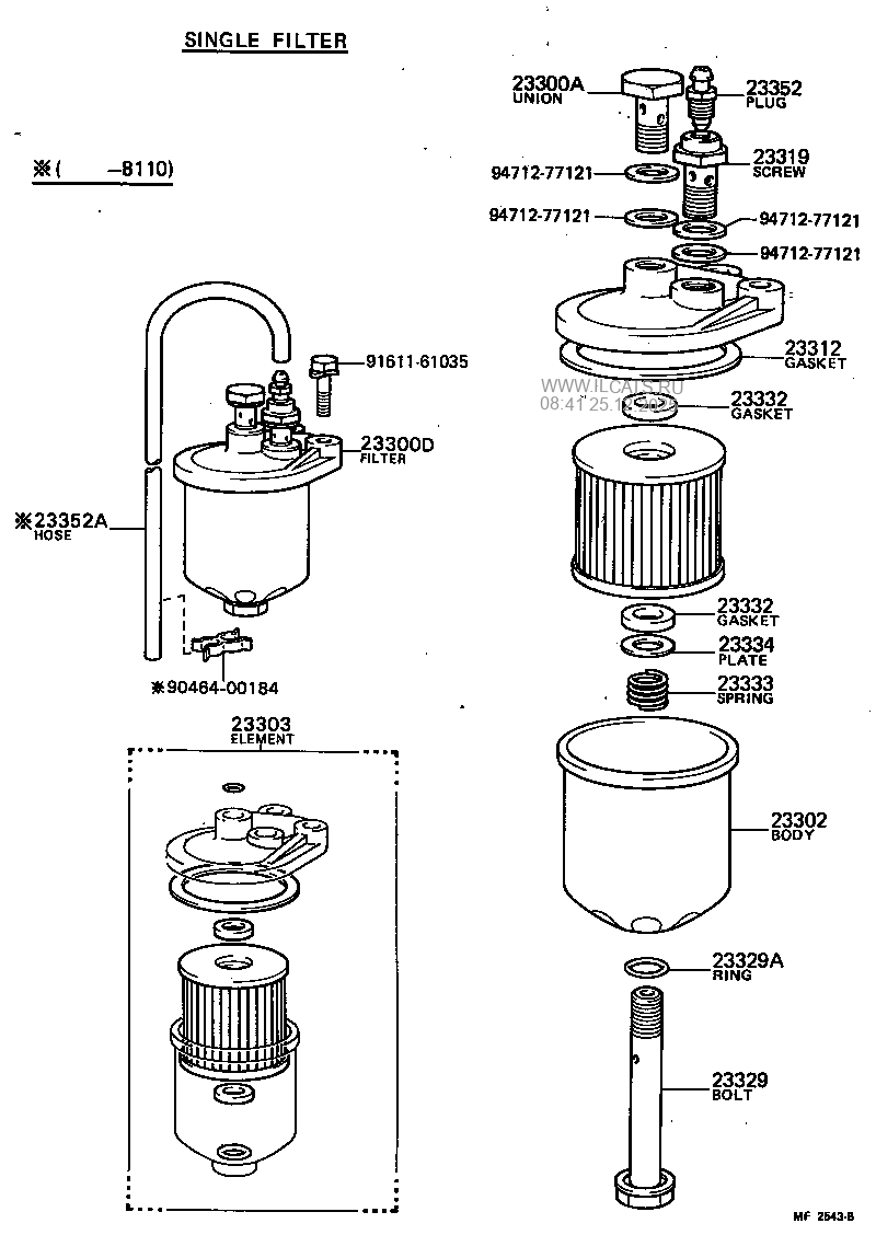 FUEL FILTER TOYOTA LAND CRUISER&(781210)