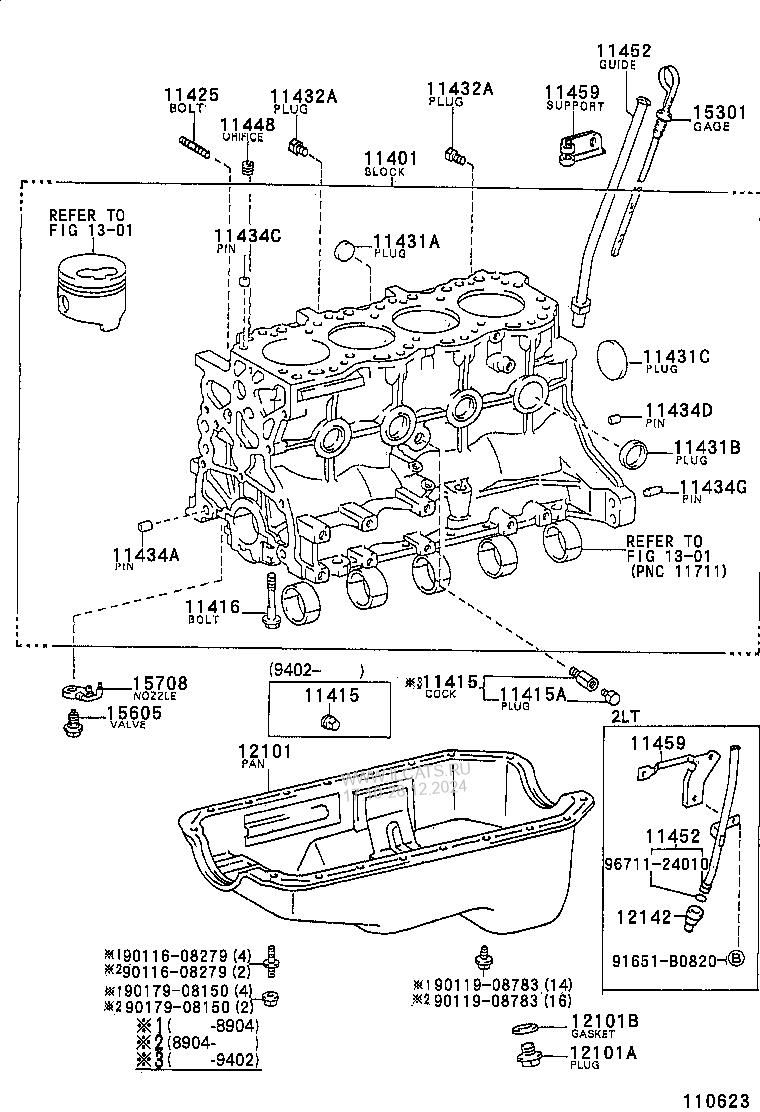 CYLINDER BLOCK TOYOTA HILUX&(671150)