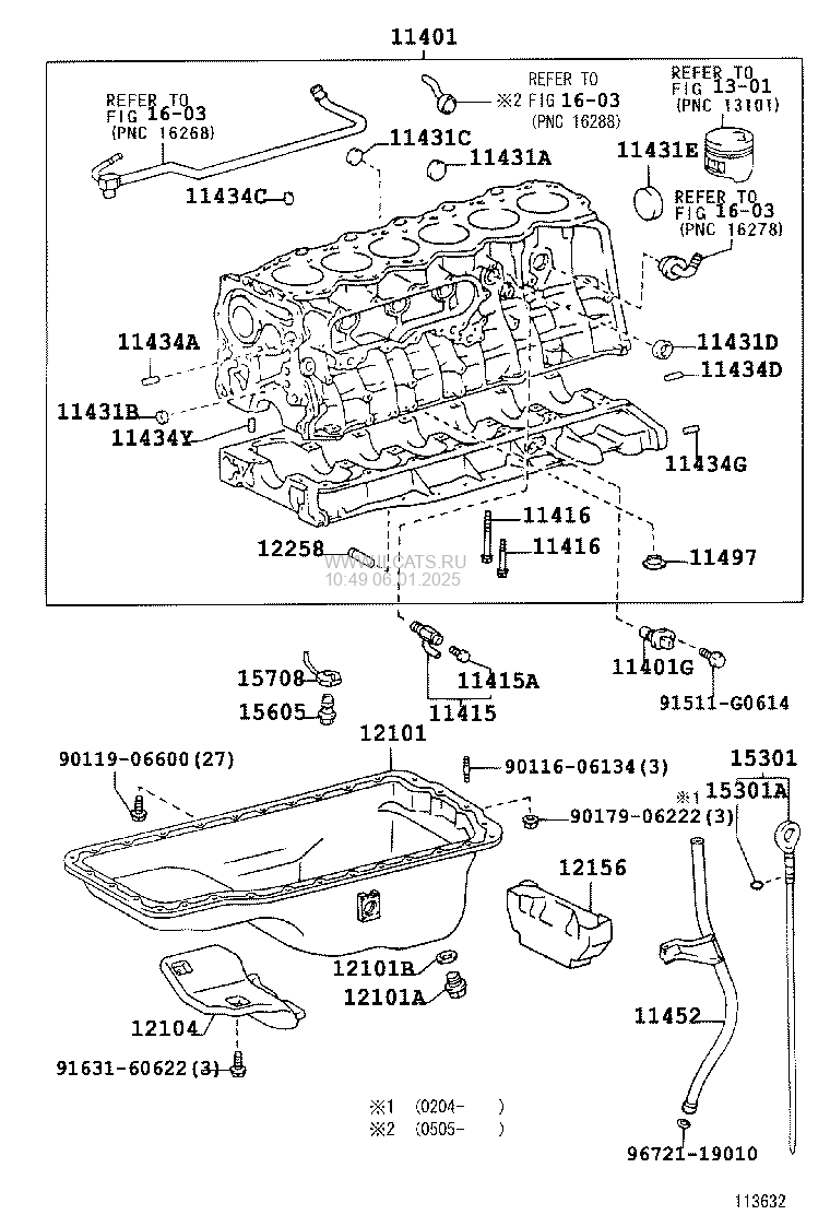 CYLINDER BLOCK TOYOTA LAND CRUISER&(791150)