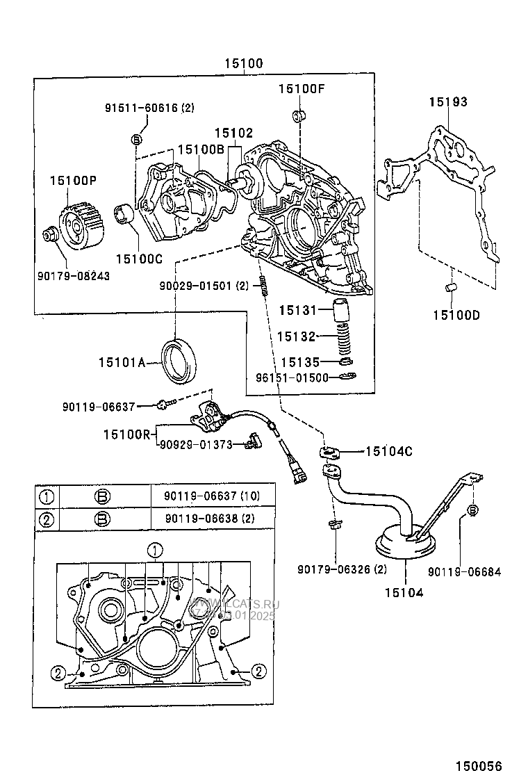 ENGINE OIL PUMP TOYOTA LITE/TOWNACE NOAH,V&(651150)