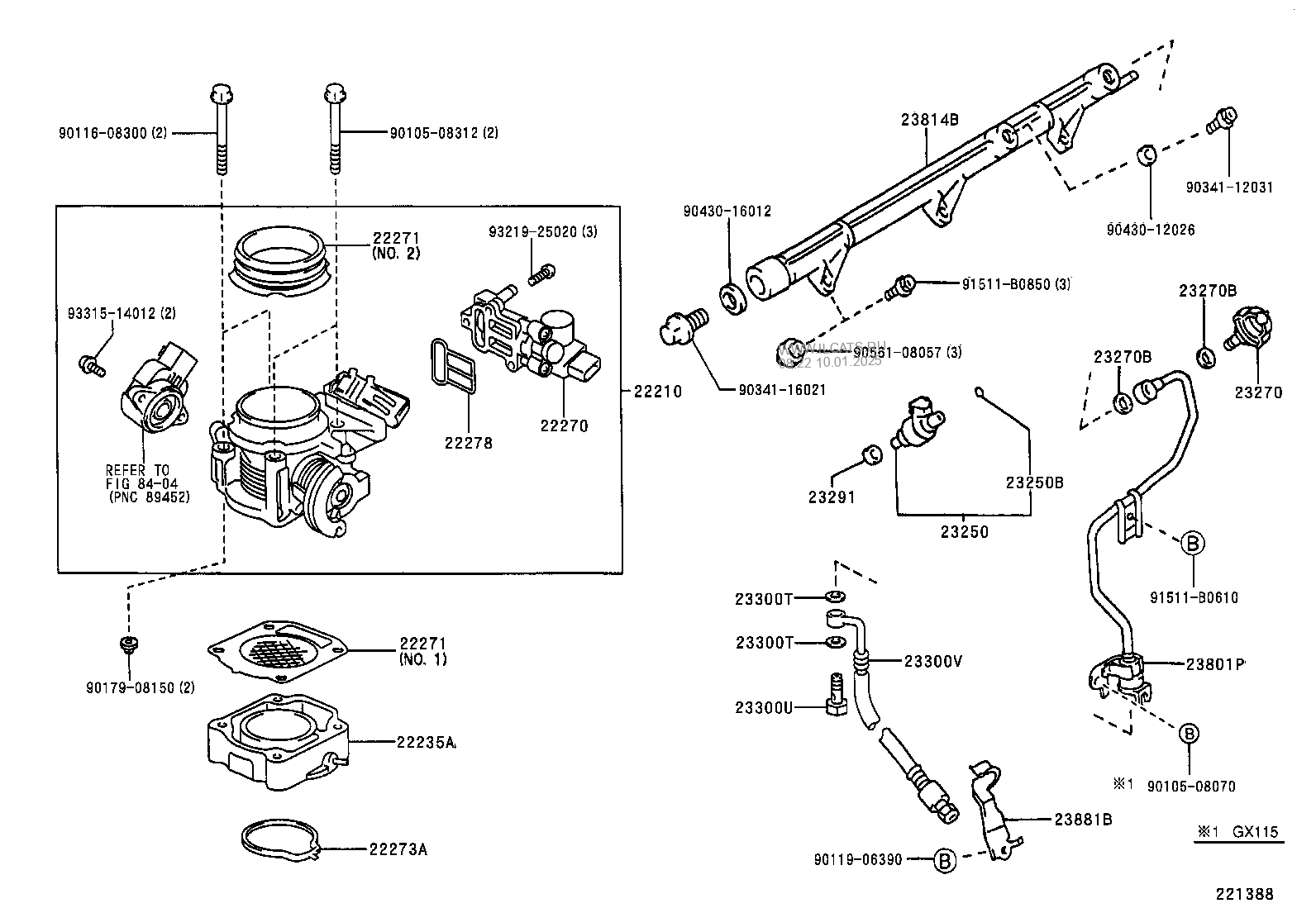 FUEL INJECTION SYSTEM TOYOTA MARK 2/MARK 2 BLIT&(311190)