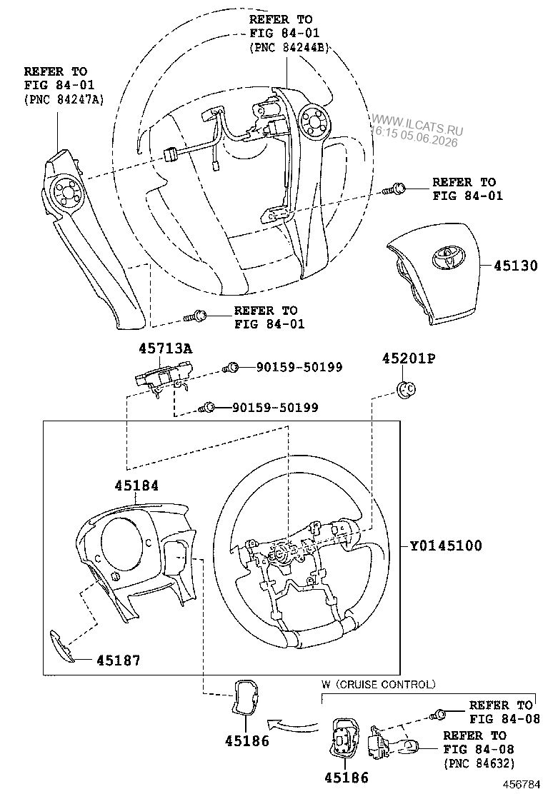STEERING WHEEL TOYOTA PRIUS 222130 