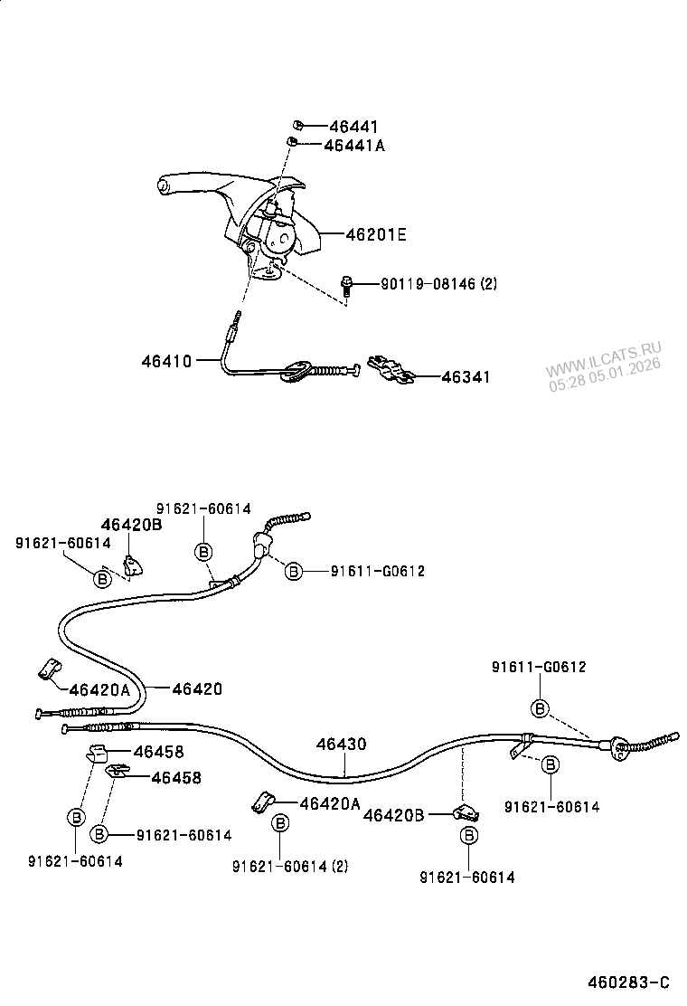 PARKING BRAKE & CABLE TOYOTA CELICA&(252180)