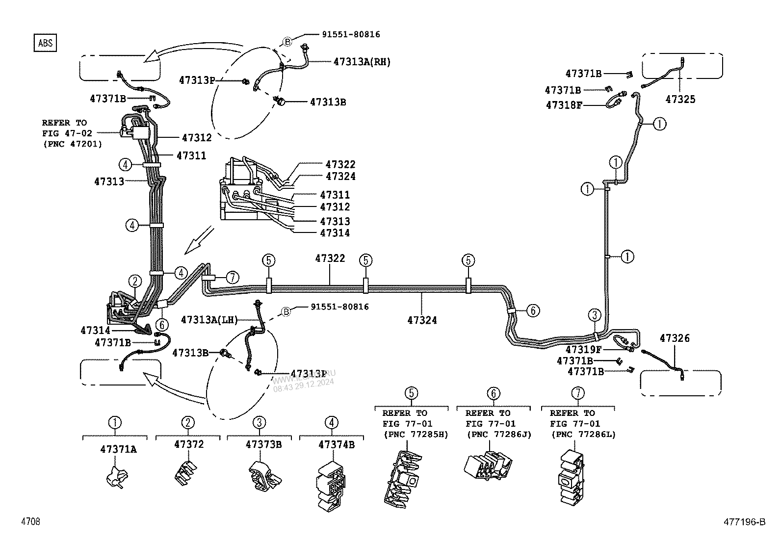 BRAKE TUBE & CLAMP TOYOTA PASSO&(113130)