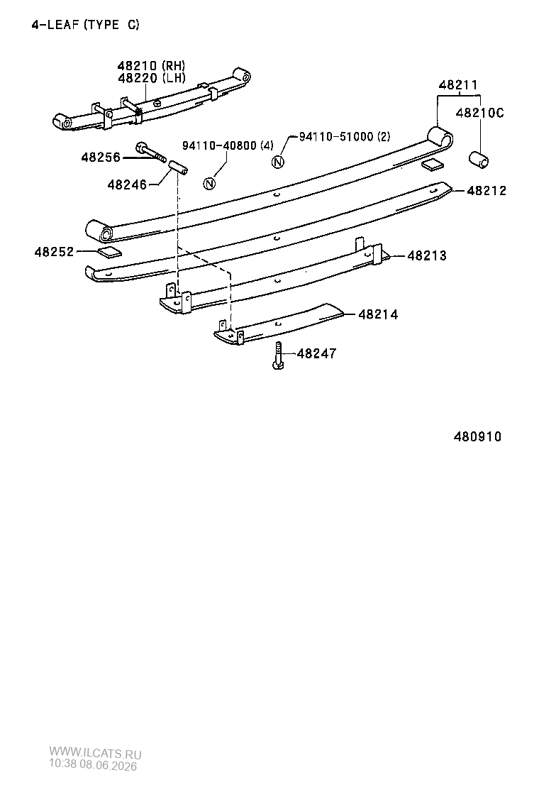 REAR SPRING SHOCK ABSORBER TOYOTA SPRINTER 152130 