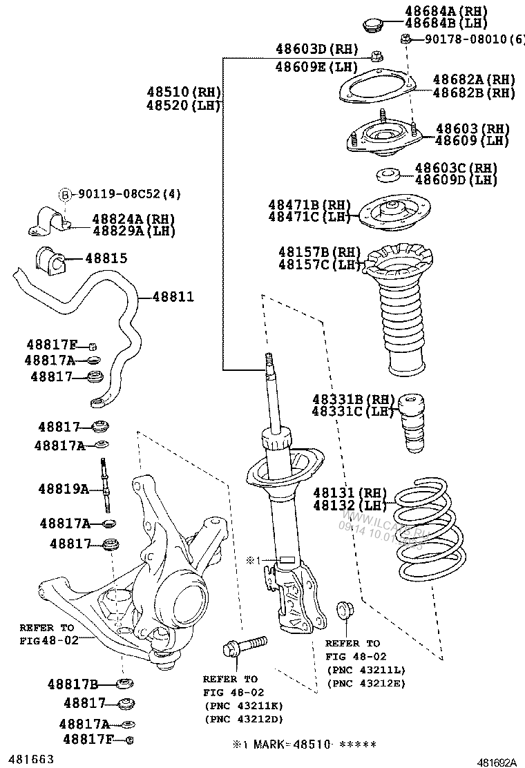 FRONT SPRING & SHOCK ABSORBER TOYOTA PORTE&(123110)