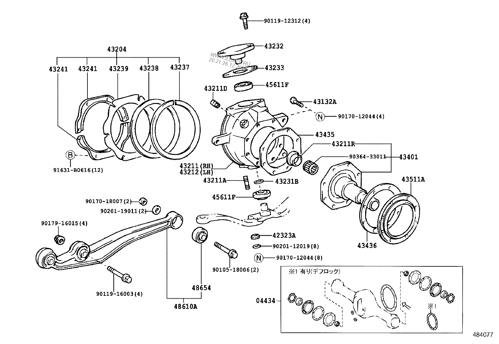 FRONT AXLE ARM & STEERING KNUCKLE TOYOTA LAND CRUISER&(781170)