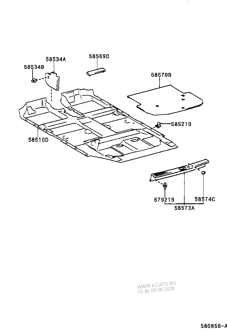 CONSOLE BOX BRACKET TOYOTA SPRINTER 152130 