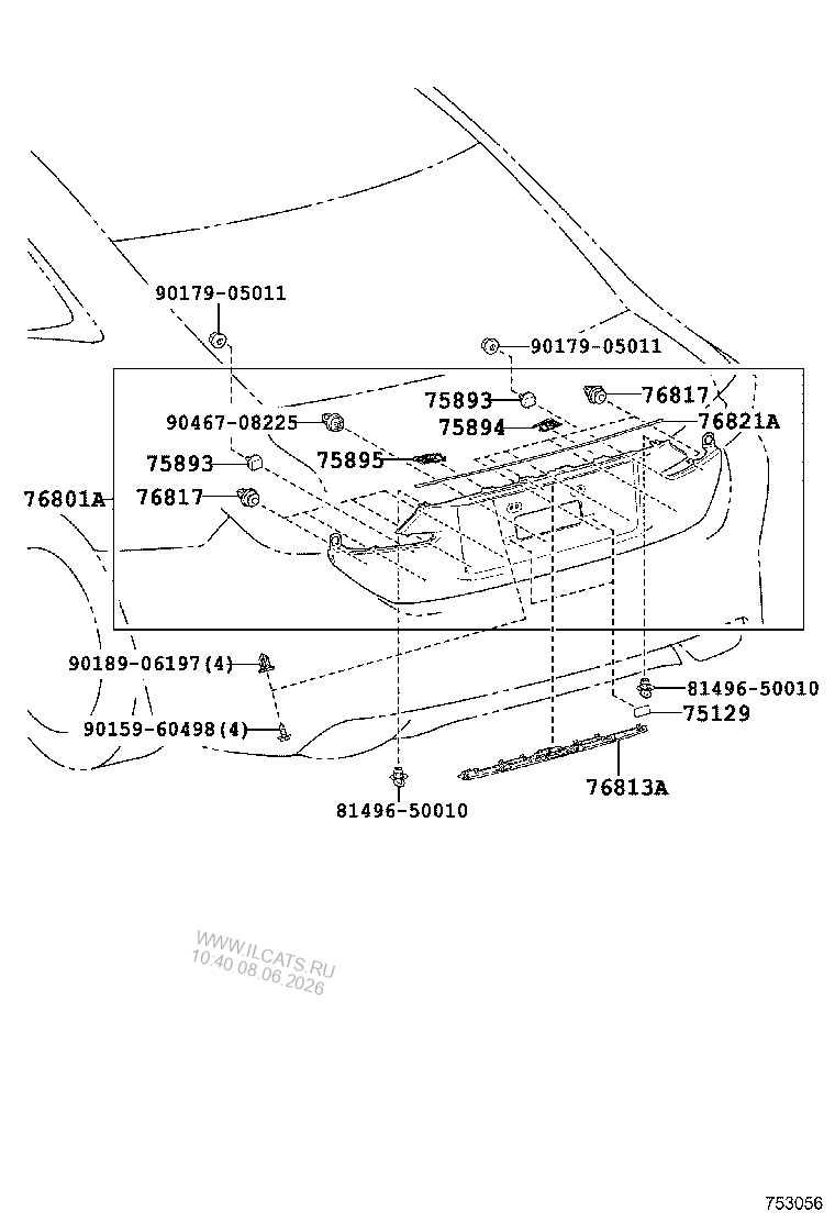 FRONT MOULDING TOYOTA SPRINTER 152130 