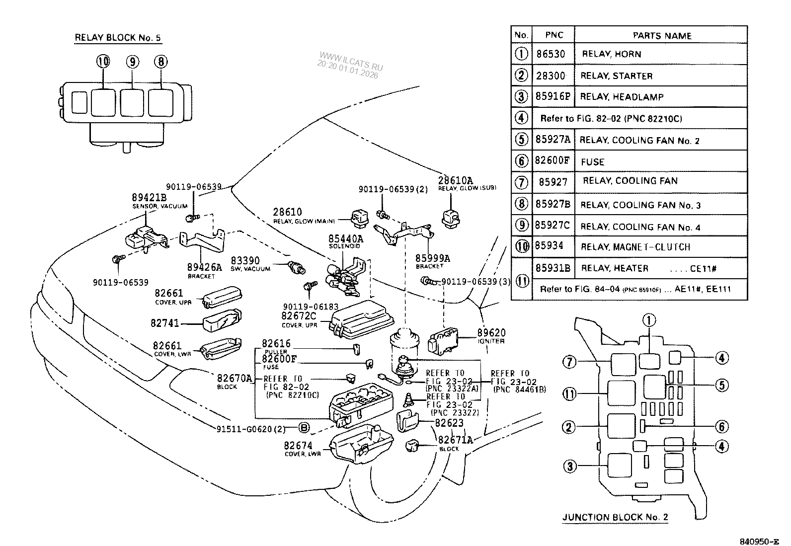 SWITCH & RELAY & COMPUTER TOYOTA COROLLA&(151140)