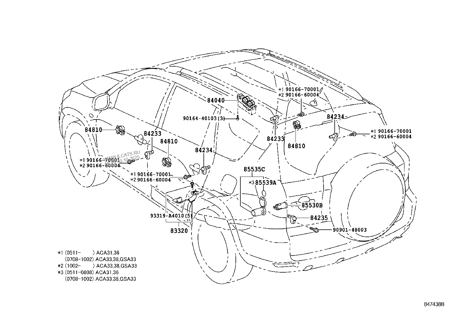 SWITCH & RELAY & COMPUTER TOYOTA RAV4/VANGUARD&(662130)