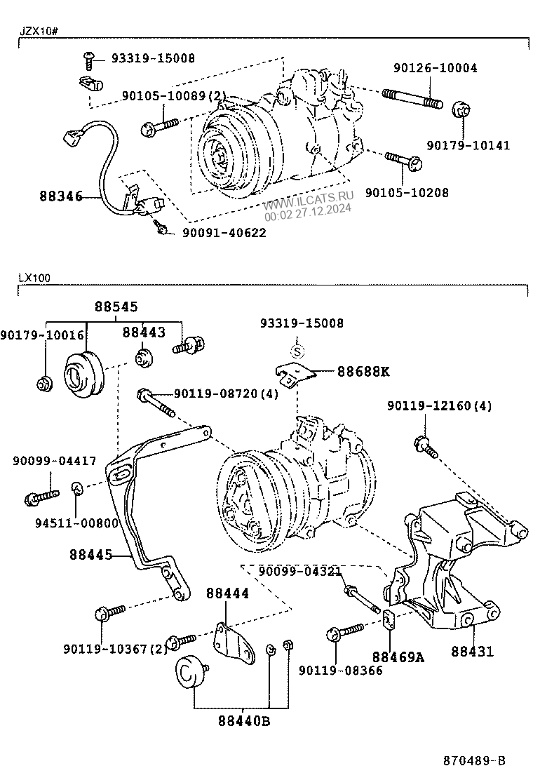 HEATING & AIR CONDITIONING - COMPRESSOR TOYOTA MARK 2&(311180)