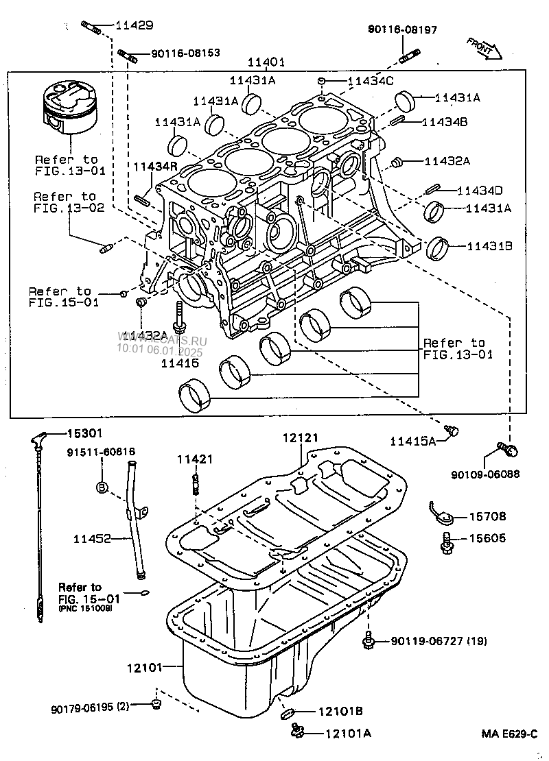 CYLINDER BLOCK TOYOTA SPRINTER&(152130)