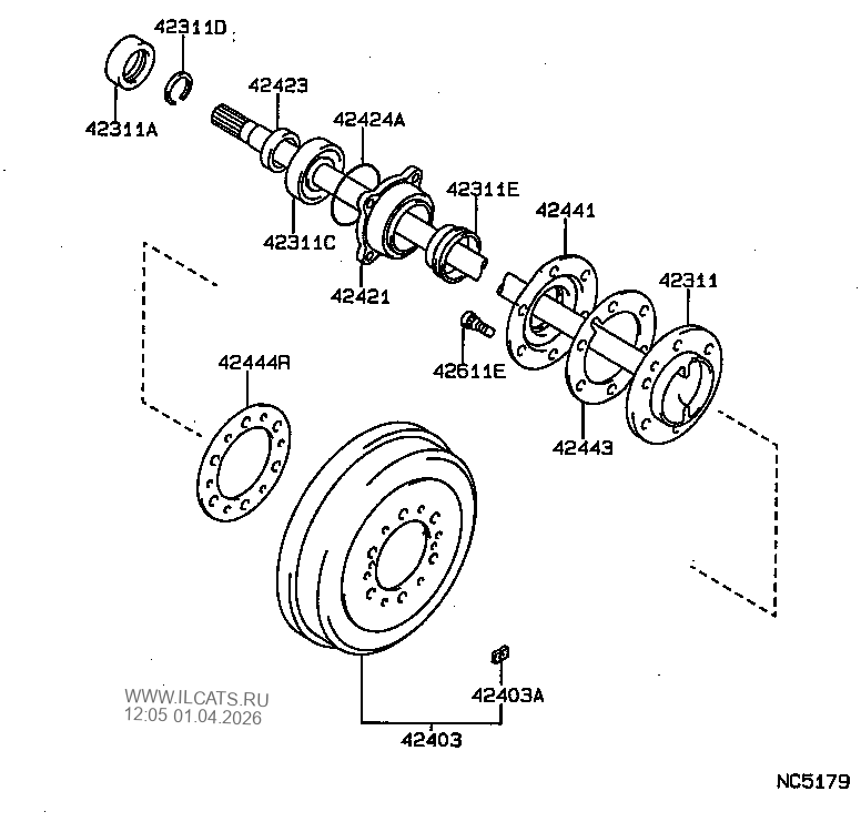 УСИЛИТЕЛЬ ТОРМОЗНОЙ СИСТЕМЫ & VACUUM TUBE TOYOTA HILUX&(671150)