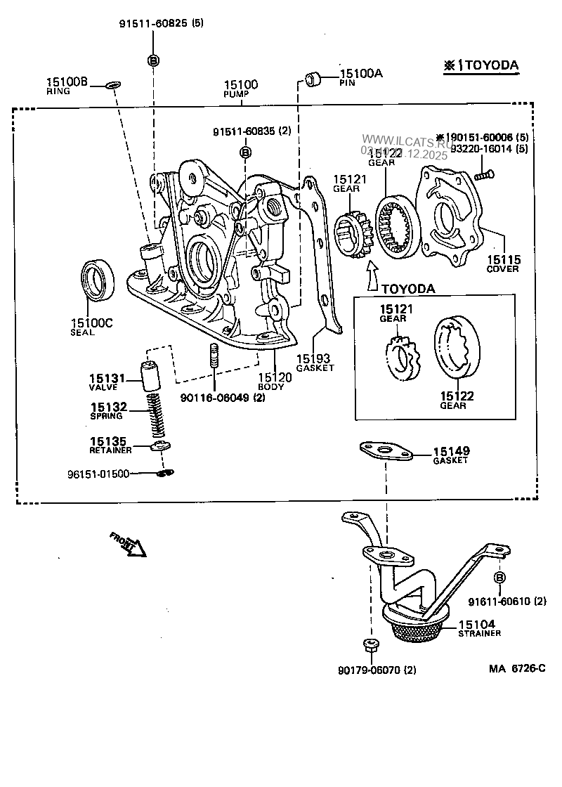 ENGINE OIL PUMP TOYOTA COROLLA&(151110)